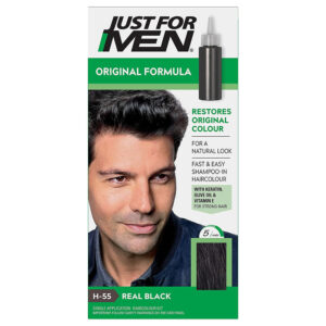 Just For Men Dark Black.Long-Lasting -We know every man is different so our gray hair coloring product is here when those gray hairs begin to grow back.