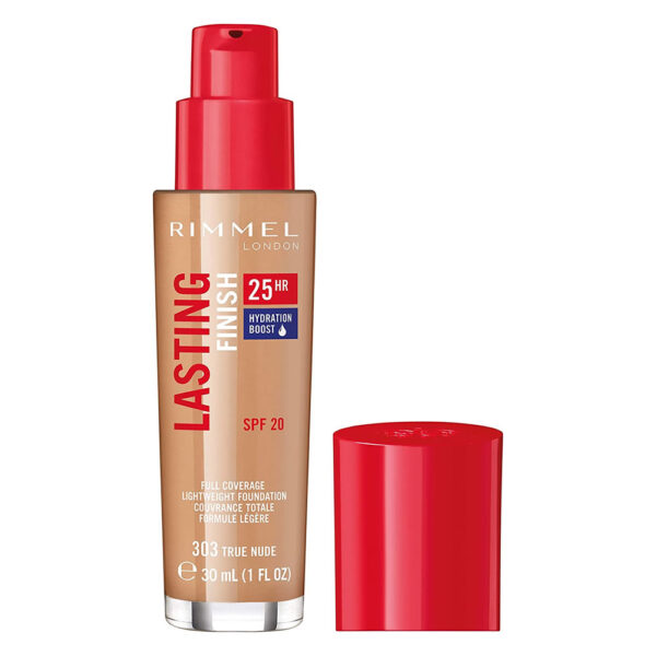 Rimmel Lasting Finish 25H Foundation With Comfort Serum 303 True Nude.se it to achieve a flawless complexion and even out your skin tone.