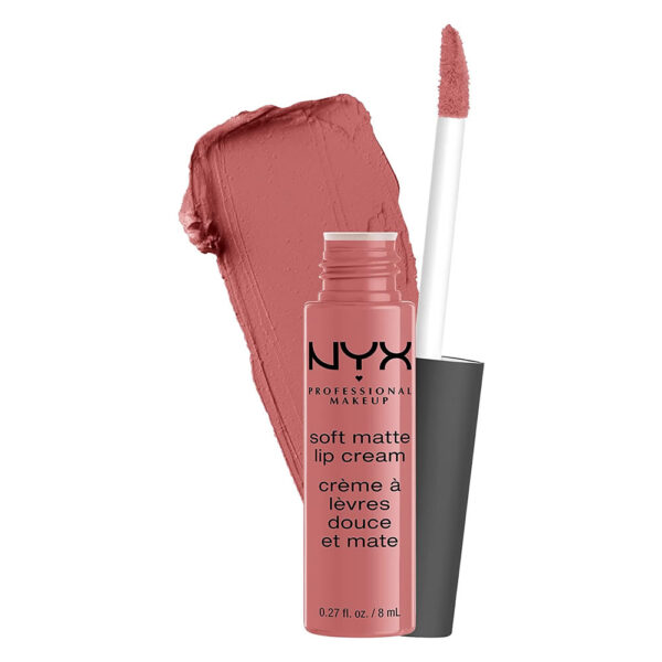 NYX Soft Matte Lip Cream Shanghai.Nude-based shades of our Soft matte Lip Cream. Envelopes the lips in creamy, highly pigmented matte color.