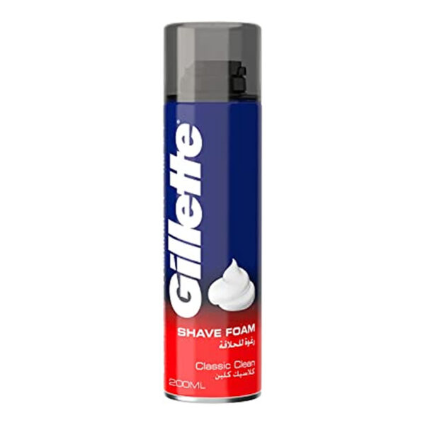 Gillette Classic Clean Shaving Foam 200ml