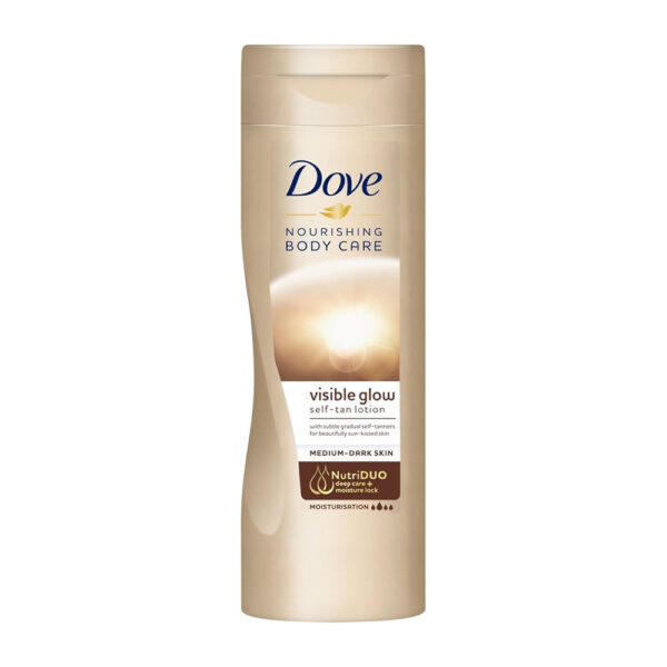 Dove Visible Glow Self Tan Lotion Medium to Dark for Gradual Skin Tone 400ml