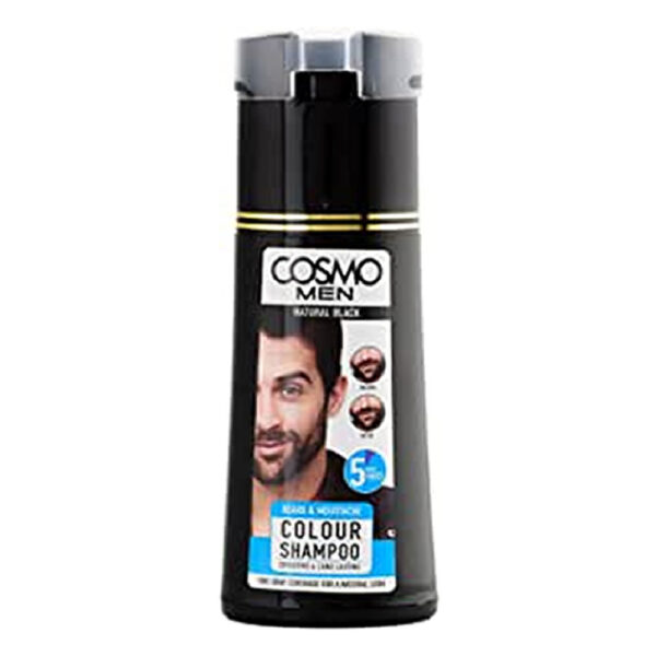 Cosmo Black Beard Colour Natural Shampoo For Unisex - 180ml