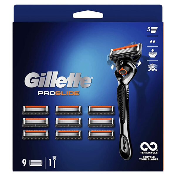 Gillette Proglide 9 Refill Blades With 1 Stick New. Engineered with antifriction blades for up to 20 shaves per blade refill.