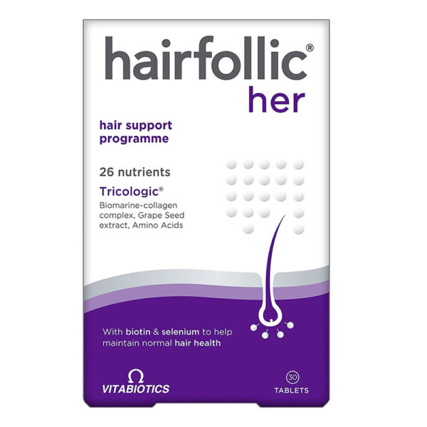 Hairfolic Her 60 Tabs 2 x 30 Pack.Hairfolic Her provides a 60-day supply, making it easy to incorporate into your daily routine.